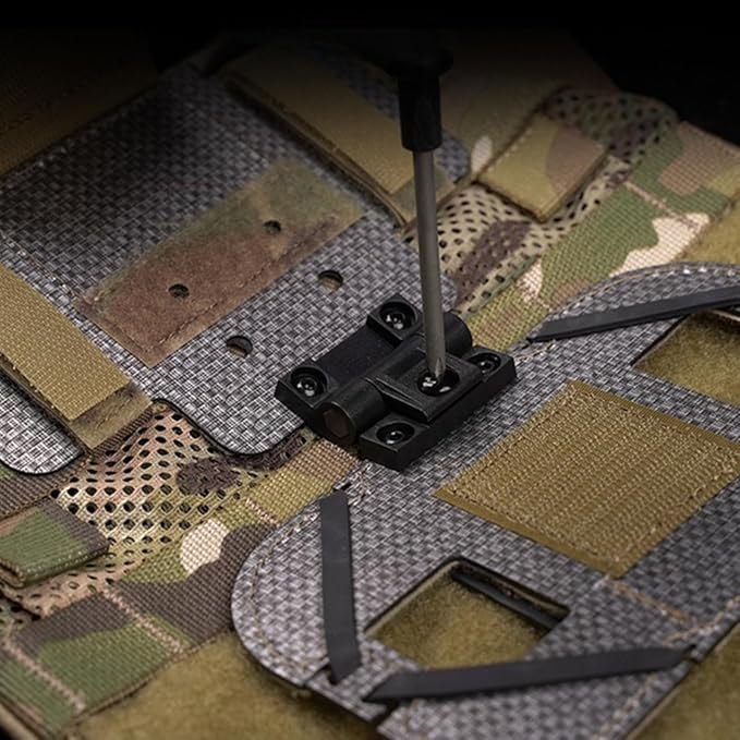 Let Me Be Airsoft Plate Carrier Molle Phone Carrier Outdoor Lightweight Navigation Board，Wide Angle Foldable Phone Holder Chest Rig Hovering Mount Tactical Vest Accessory (Wolf Gray)