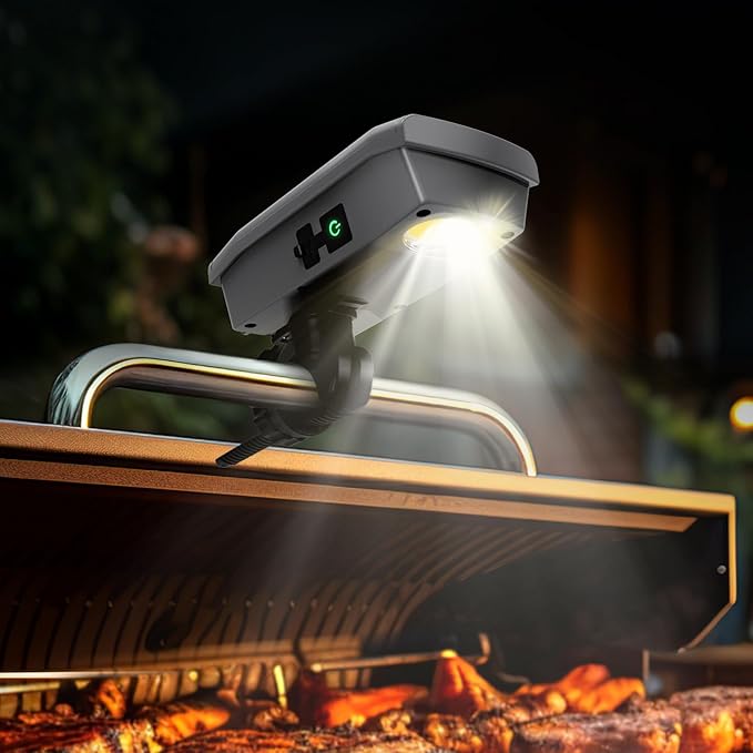 Grill Lights for Outdoor Grill Designed for Blackstone Weber Griddle, BBQ Grill Light for Blackstone Griddle Accessories, LED Grill Lights for Outdoor, Gifts for Men Dad, Grey