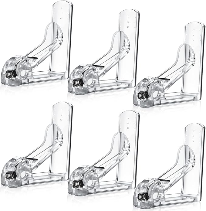 Jetec 6 Pieces Clear Tablecloth Clips Plastic Loaded Table Cover Holder Clamps Table Linen Clips for Christmas Birthday Camping Picnic Wedding Restaurant Outdoor Hosting Essentials