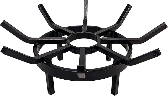SteelFreak Wagon Wheel Firewood Grate for Fire Pit - Made in The USA (16 Inch)