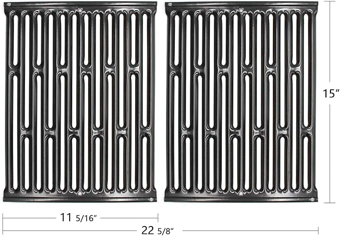 PG521 (2-Pack) 15" Porcelain Steel Cooking Grid Grates for Weber Genesis Silver A, Spirit E200,Spirit 500,Spirit 210 (2007-2012) Gas Grills, 7521 65905 7522 7523 65904