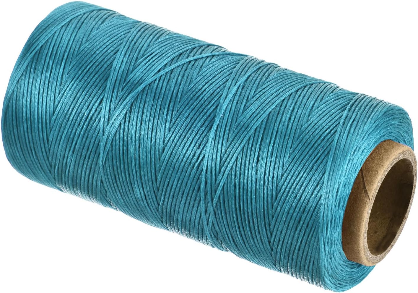 MECCANIXITY Waxed Thread,284 Yard 0.8mm 150D Flat Wax Thread Polyester Waxed String for Leather Sewing Hand Weaving Book Binding Home Decoration,Sky Blue