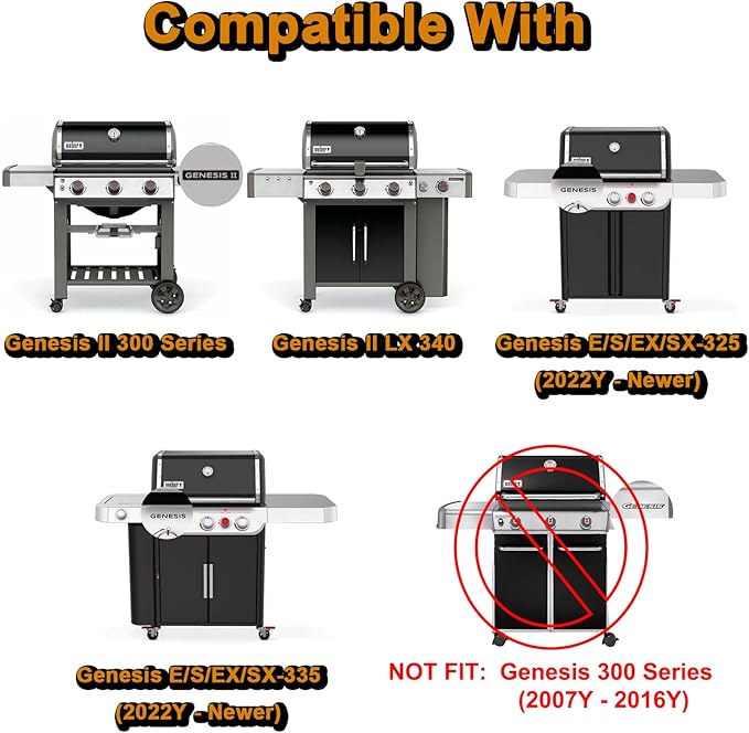 Genesis II E-310 Grill Parts Replacement for Weber Genesis II E310 II SE-310 II E-335 II E335 II E-315 Stainless Steel Genesis 2 Grill Parts 66795 Flavorizer Bars 66685 Heat Deflector 66095 Grates