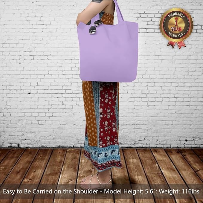 TOPDesign 3-Pack Super Strong Large 12oz Cotton Canvas Tote Bags, Reusable Grocery Shopping Cloth Bags, Fashionable Two-Tone Totes for Crafts, DIY Your Creative Designs