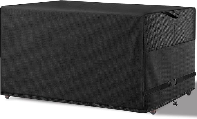 Patio Coffee Table Cover Black Heavy Duty Waterproof Cover 42" L x 24" W x 18" H for Rectangular Coffee Table