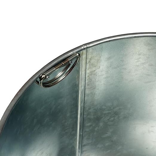 15.5 Gallon Commercial Trash Can, Round Open Top Waste Bin for Indoor and Outdoor, Stainless Steel Trash Bin with Lid, Durable Metal Garbage Can for Restaurant, Kitchen, Office, White