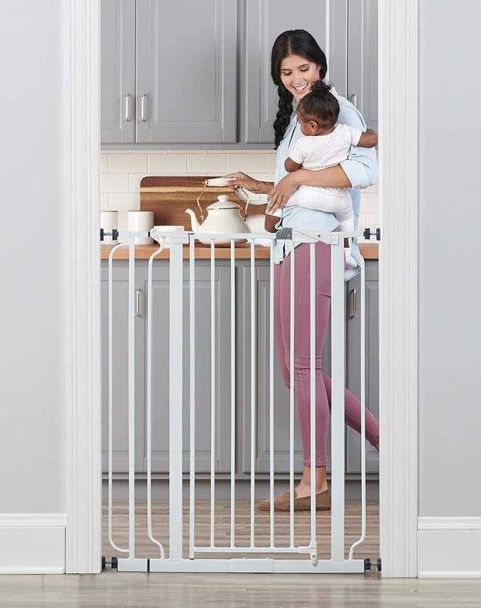 Regalo Safety Extra Tall Baby Gate for Doorways & Bottom of Stairs, Pressure Mount Safety Gate for Babies, Toddlers & Pets, Tested & Safe for 30 Years, American Designed, Family Owned