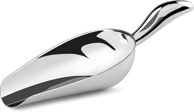 New Star Foodservice 1028539 Stainless Steel Bar Ice Flour Utility Scoop, 24-Ounce