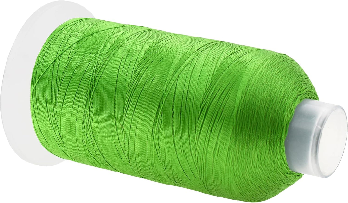 Mandala Crafts Apple Green Heavy Duty Thread -1500 Yds Tex 90 Thread for Sewing Drapery Jeans Leather Hair - Bonded Polyester for Outdoor Marine Upholstery