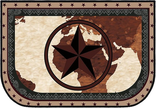 Demissle Cabin Fireplace Hearth Rug Fireplace Mats Cabin Southwestern Fireproof Rug Fire Resistant Mat for Wood Stove Floor for Kitchen Indoor Outdoor(24 x 36 Inch,Classic)