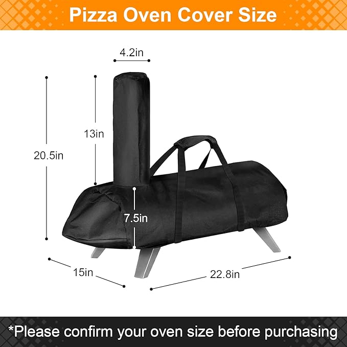 tonhui Pizza Oven Cover for Aidpiza 12'' Wood Pellet Pizza Oven, Outdoor Portable Oven Cover Weather Resistant, Pizza Oven Accessories