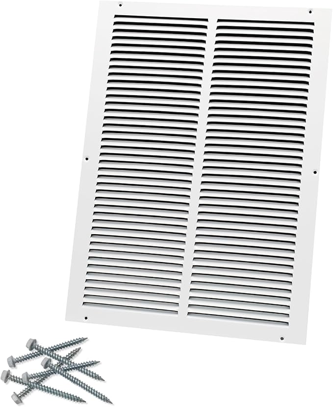 14"W x 20"H [Duct Opening Size] Steel Return Air Grille, Air Return Vent Cover for Ceiling and Sidewall - HVAC Air Vent Covers - [Outer Dimensions: 15.75"W x 21.75"H]