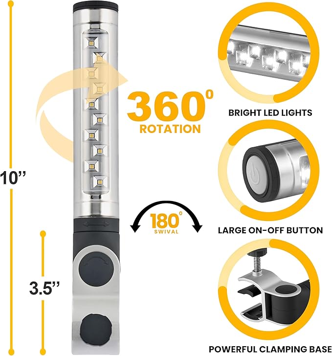 LED Concepts BBQ Grill Lights for Blackstone - Bright LED Lights-360 Degree Flexible Gooseneck, Weather Resistant, Task Lighting Barbecue Grilling, Perfect Gifts for Men, Dad Birthday