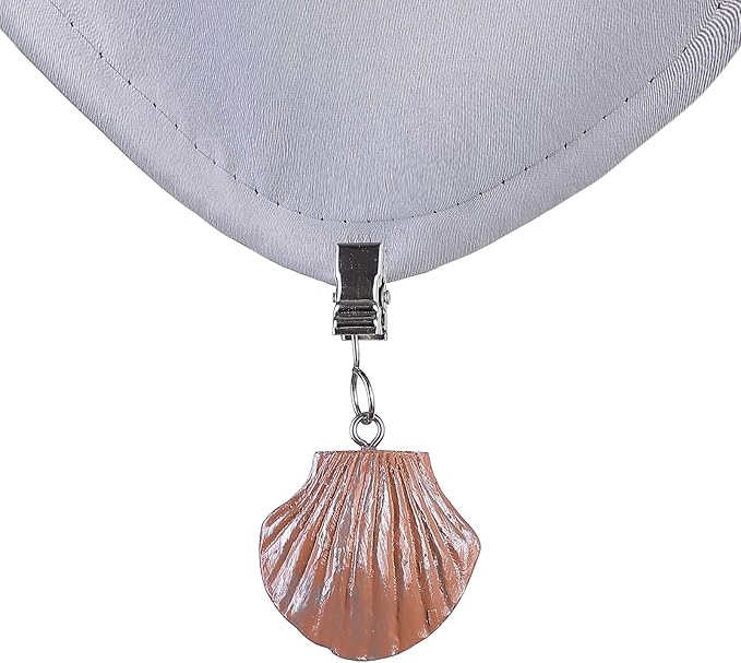 TwoFish Home Set of 4 Resin Chocolate Shells Tablecloth Weights Clips Handicraft Chocolate Shells Tablecloth Clamps Pack of 4