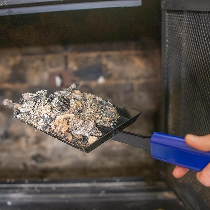 15in Fireplace Ash Shovel for Fire Pit & Indoor Fireplace - Solid Iron Gardening Shovel