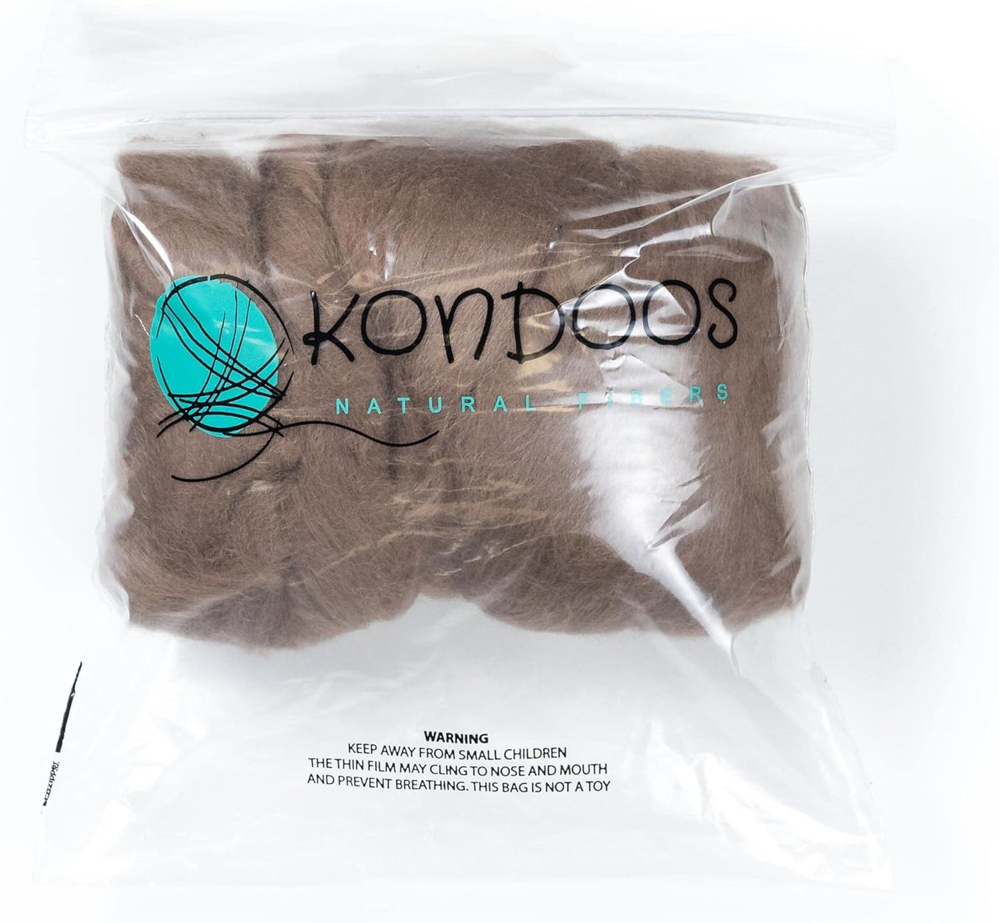 Colored Natural Wool roving, 8 OZ. Best Wool for Needle Felting, Wet Felting, handcrafts and Spinning. (Brown/Tobacco)