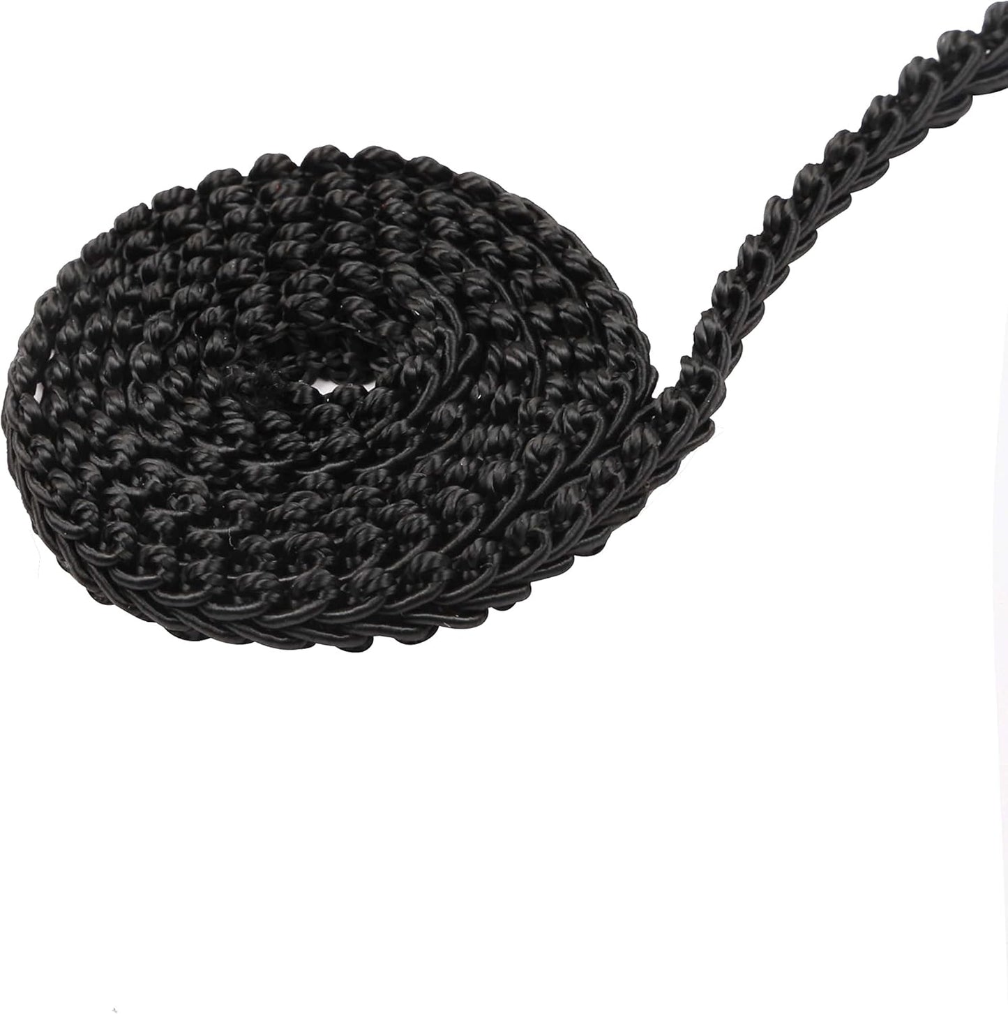 BEL AVENIR Braid Trim 1/2 inch 13.6 Yards French Gimp Basic Sewing Polyester DIY Crafts Costume Home Decorative (Black)