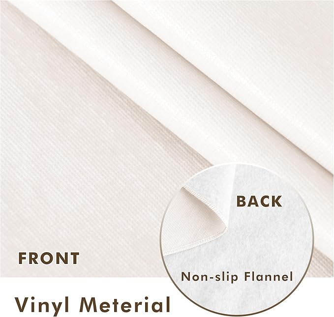 Nasitos 2 Pack Round Tablecloth 60 Inch-Beige 100% Waterproof Spillproof Wrinkle Free Plastic Disposable Vinyl Table Cloth for BBQ, Party, Fine Dining, Wedding, Communion, Baptism Decorations