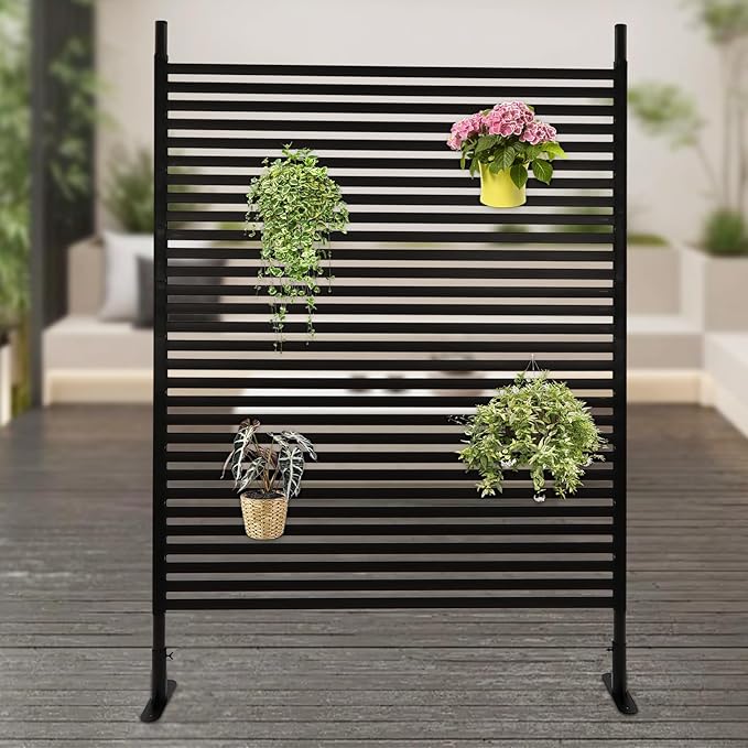 Outdoor Privacy Fence Screen, Privacy Fence Screen for Outside Decorative Privacy Screen Fence Panels, 3.94 ft W x 5.91 ft H Tall Divider for Outdoor Garden Backyard Patio Decorative, Brown, 1PC
