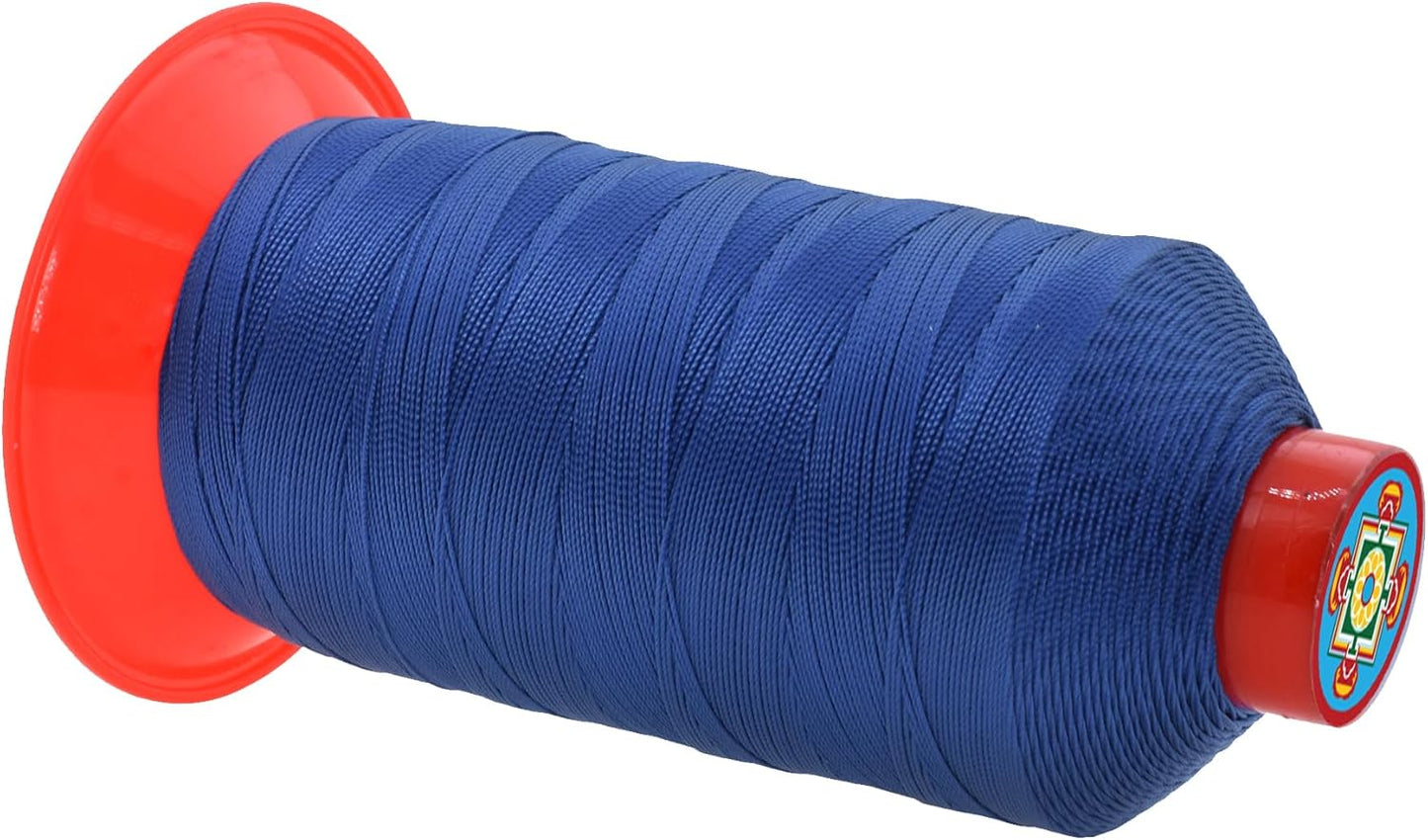 Mandala Crafts Bonded Nylon Thread Denim Heavy Duty Sewing Threads - 1250 YDs Size 138 420D T135 Tex 135 Thread for Leather Jeans Weaving Outdoor Marine Upholstery Threads