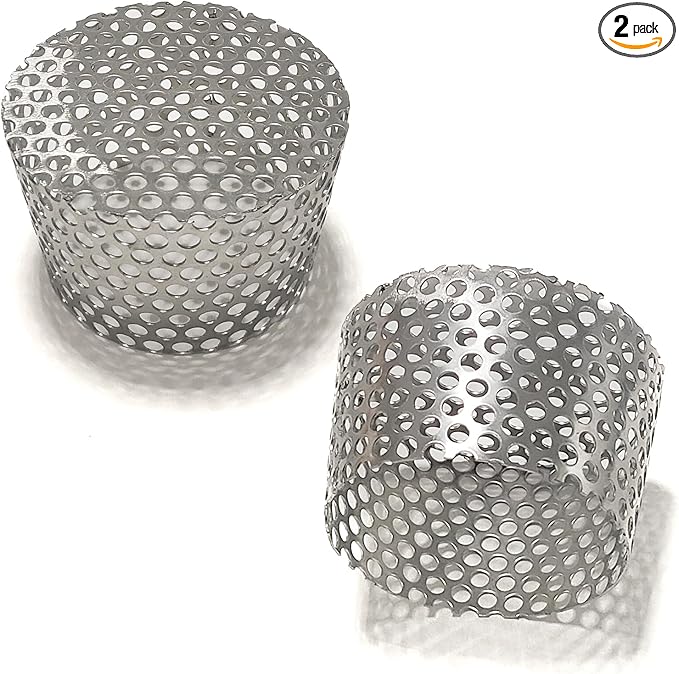 PVC Vent Termination Cap - 2Pack, 3.51" Furnace & Roof Vent Cover Stainless Steel, Conical PVC Fittings, for 2.98" to 3.51" Inner Diameter Vent Pipe, Air Intake, Air Exhaust and Water Drains Pipe