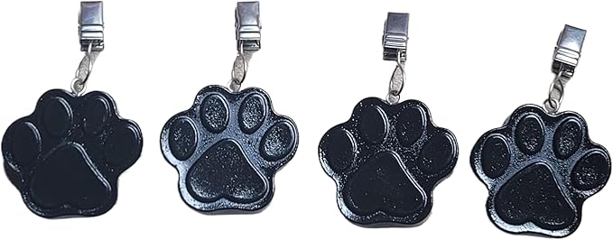 TwoFish Home Set of 4 Cat's paw Resin Table Cover Tablecloth Weights Clips Handicraft Cat's pawTablecloth Clips Pack of 4