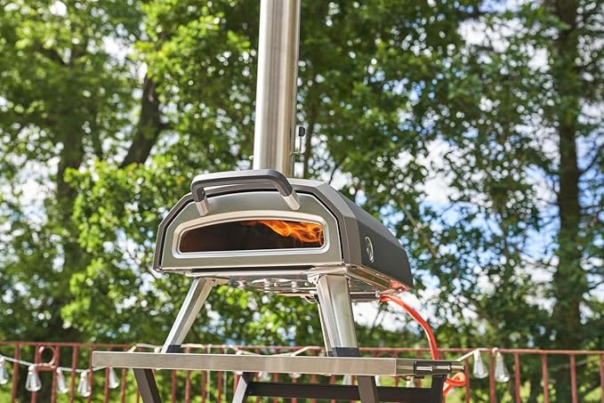 Ooni Karu 2 Multi-Fuel Outdoor Pizza Oven - Wood and Gas Outdoor Pizza Oven with Pizza Stone & Intergrated Thermometer, Pizza Oven Outdoor, Dual Fuel 12 Inch Pizza Maker, Outdoor Cooking Grill