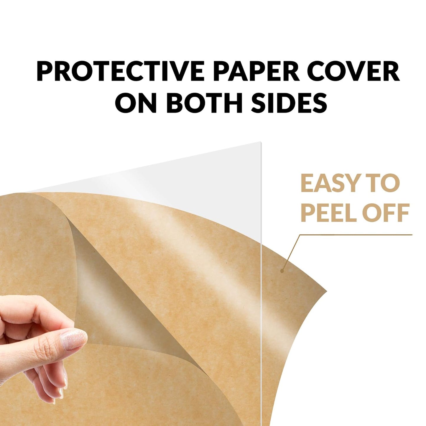 SimbaLux Acrylic Sheet Clear Plexiglass 8” x 10” 0.04” Thick (1mm) Pack of 5 Transparent Plastic Plexi Glass Board with Protective Paper for Photo Frame Replacement, DIY Display Projects, Craft