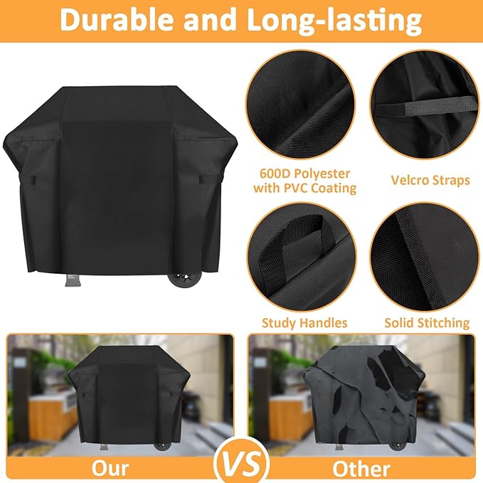 Grill Cover for Weber Spirit II 300 and Spirit 300 Series, Waterproof Cover for 7139 Weber Spirit I & II E310, E330 and E315 Grills Cover, 51 Inch BBQ Outdoor Cover for Spirit 2 Grill