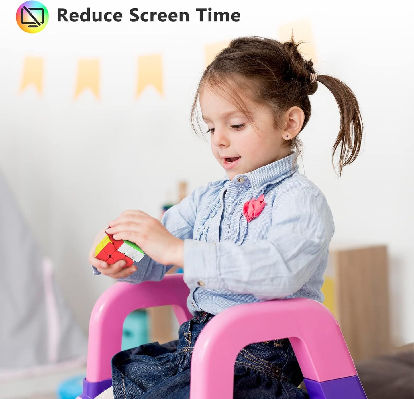 Full Size 3x3x3 Speed Cube Set, 2.2in Puzzle Party Favors Toy Stickerless Magic Cube Set, School Classroom Prize for Students, Birthday Party Stocking Stuffers Gifts for Kids Teens Adults(6 Pack)