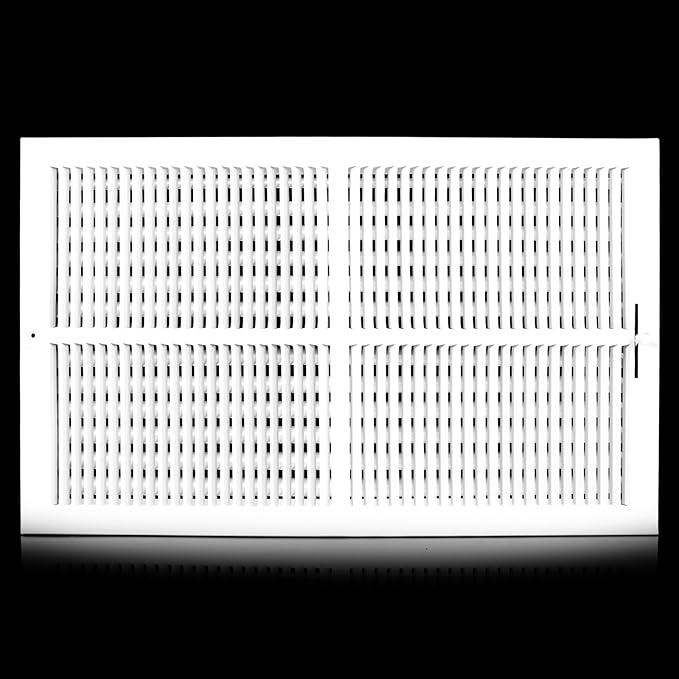 24x14 Vent Register [Duct Opening], Vent Covers for Home Ceiling, Two-Way Ventilation Register, Adjustable Solid Steel Wall Register Vent Cover (24"W x14"H [Duct Opening])