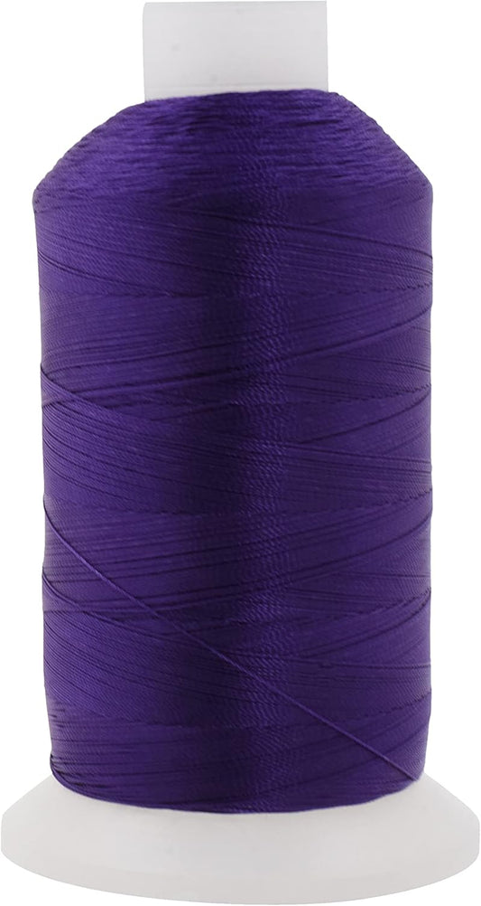 Mandala Crafts Purple Heavy Duty Polyester Thread - 1500 Yds Tex 90 for Sewing, Drapery, Jeans, Leather, Hair, Outdoor, Marine, Upholstery