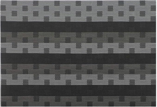 Gugrida Black Placemats 6pcs Placemats Stain PVC Table Mats Woven Vinyl Placemats