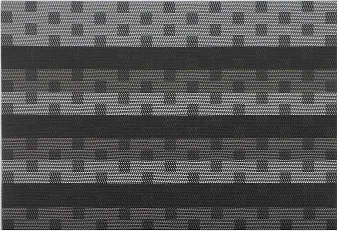 Gugrida Black Placemats 6pcs Placemats Stain PVC Table Mats Woven Vinyl Placemats