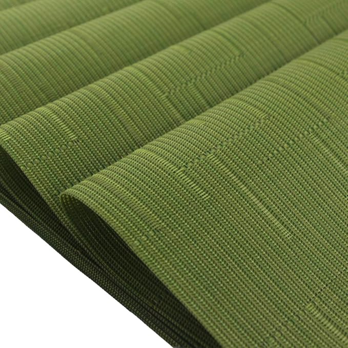 Plastic Placemats,Non Slip Washable Placemats for Dining Table Wipe Clean Table Mats Set of 6(Sage Green)