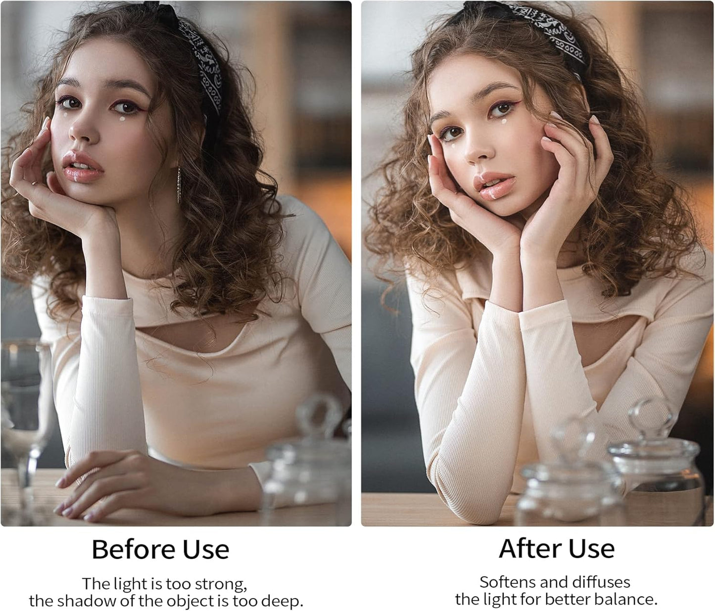 Selens Oval Light Diffuser, 59x78in/150x200cm Collapsible Pop-up Soft Light Diffusion with Portable Carrying Bag for Outdoor Photo Studio Lighting Video Live Streaming