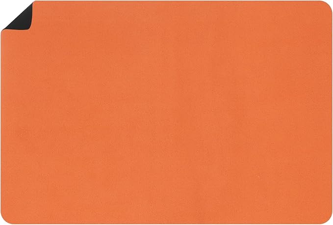 uxcell Silicone Mats for Kitchen Counter, 35.4" x 23.6" Non-Slip Countertop Protector Mat Heat Resistant Coffee Mat Waterproof Table Placemat, Orange