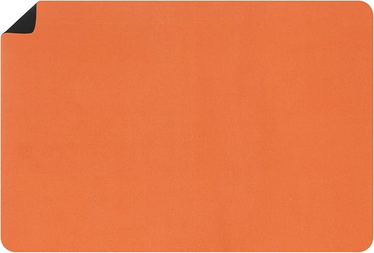uxcell Silicone Mats for Kitchen Counter, 35.4" x 23.6" Non-Slip Countertop Protector Mat Heat Resistant Coffee Mat Waterproof Table Placemat, Orange