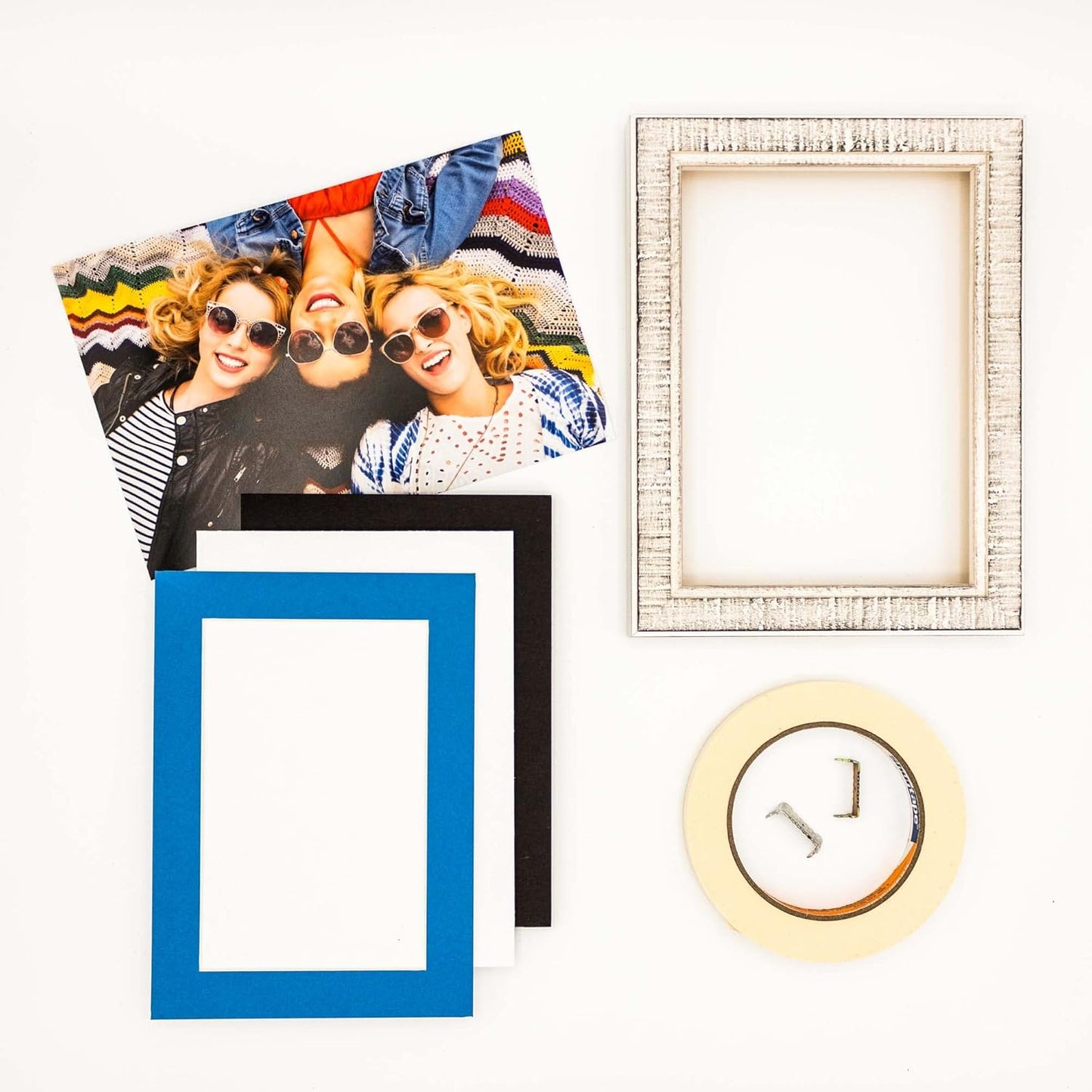 5x7 Mat for 8.5x11 Frame - Precut Mat Board Acid-Free Show Kit with Backing Board, and Clear Bags Bay Blue 5x7 Photo Matte Made to Fit a 8.5x11 Picture Frame Matboard for Framing, Pack of 10 Mats