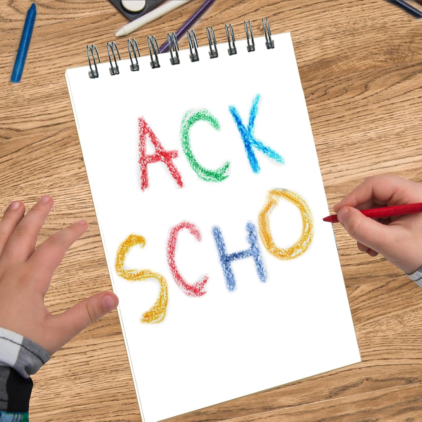 Crehatos 5.5" x 8.5" Small Sketch Book, Top Spiral Bound Sketch Pad, 100 Sheets Each 68lb/100gsm Drawing Paper, 2 Pack