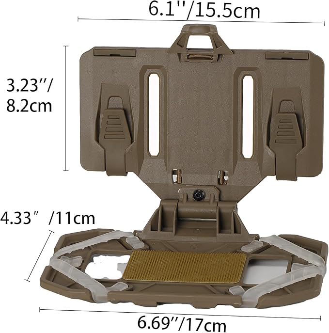 Tactical Molle Phone Holder for Plate Carrier Vest, Quick Release & Adjustable Phone Mount, Compatible with 4.7-6.7 inch Smart Phones, Durable Tactical Accessories for Outdoor Enthusiasts
