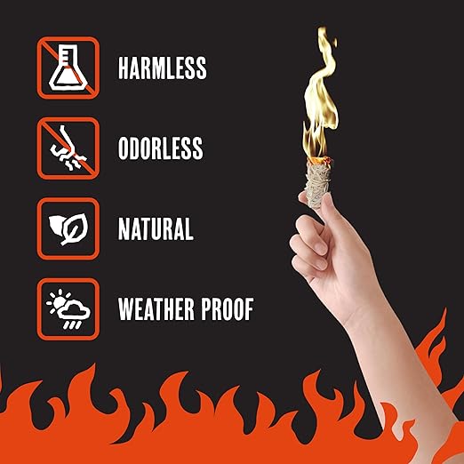 Grill Trade Fire Starter - Natural Fire Starters for Campfires, Fireplace, Grill, Chimney, Fire Pit, Woodstoves - Quick Start BBQ Charcoal Fire Starter - Sustainable & Eco-Friendly, Indoor & Outdoor