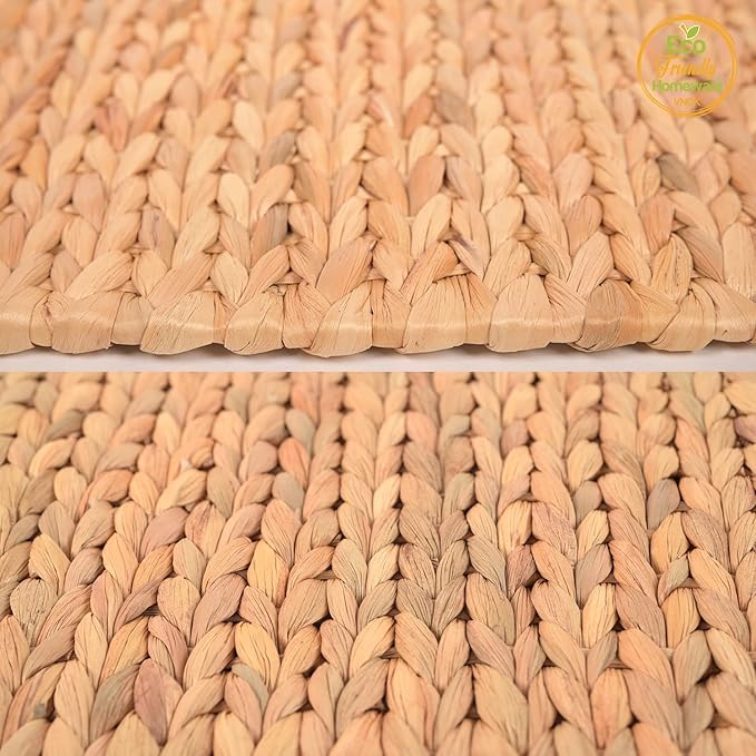 Boho Place Mats Set of 10, Square Table Mats Set of 10, Woven Placemats for Round Table, Chargers for Dinner Plates, Woven Chargers, Home Plate Mat, Outdoor Placemats, Manteles Individuales De Mesa