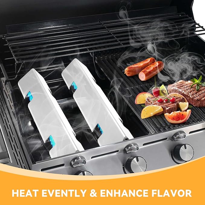 15.3 Inch Flavorizer Bars for Weber Spirit I & II 200 Gas Grill with Front-Mounted Knobs, for Spirit E210 S210 E220 S220, Stainless Steel, 3 PCS, for Weber Spirit Grill Parts 7635