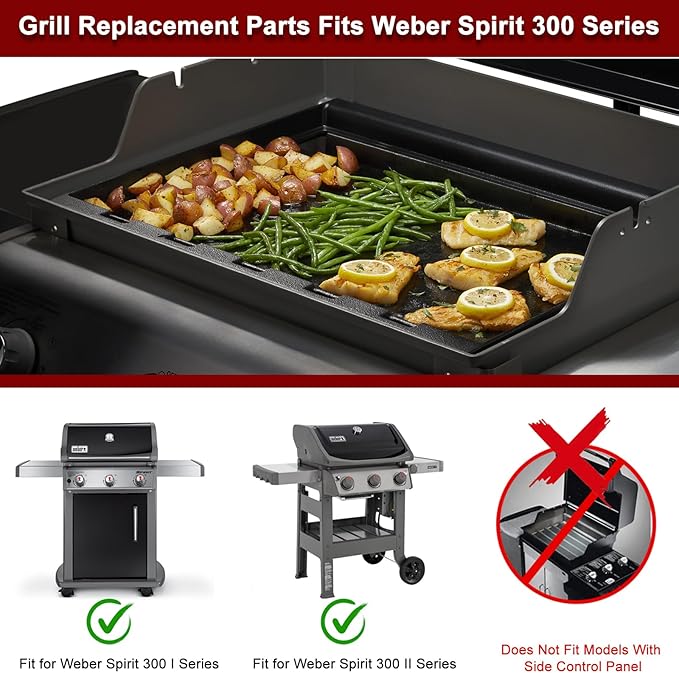 Hiorucet Grill Parts 7636 Flavorizer Bars 7638 Grates for Weber Spirit I and Spirit II Series with Front Controls, E310 E320 E330 S310 S320 S330 SP310 SP320 SP330 GS4 for Weber Spirit E310 Grill Parts