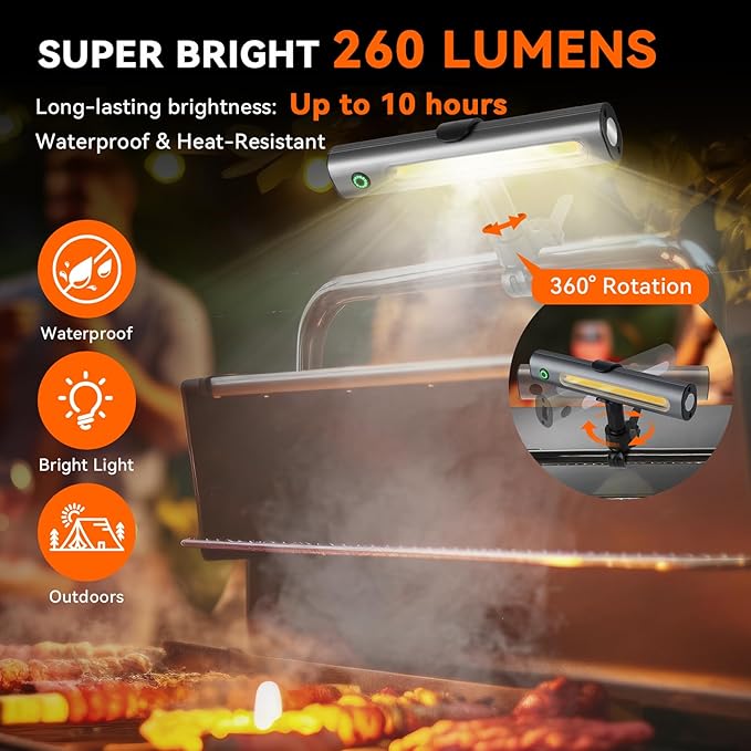 Grill Lights for Outdoor Grill Designed for Blackstone Weber Griddle, Magnetic BBQ Grill Light for Blackstone Griddle Accessories, Magnetic LED Grill Lights Gift for Men Women Dad Mom