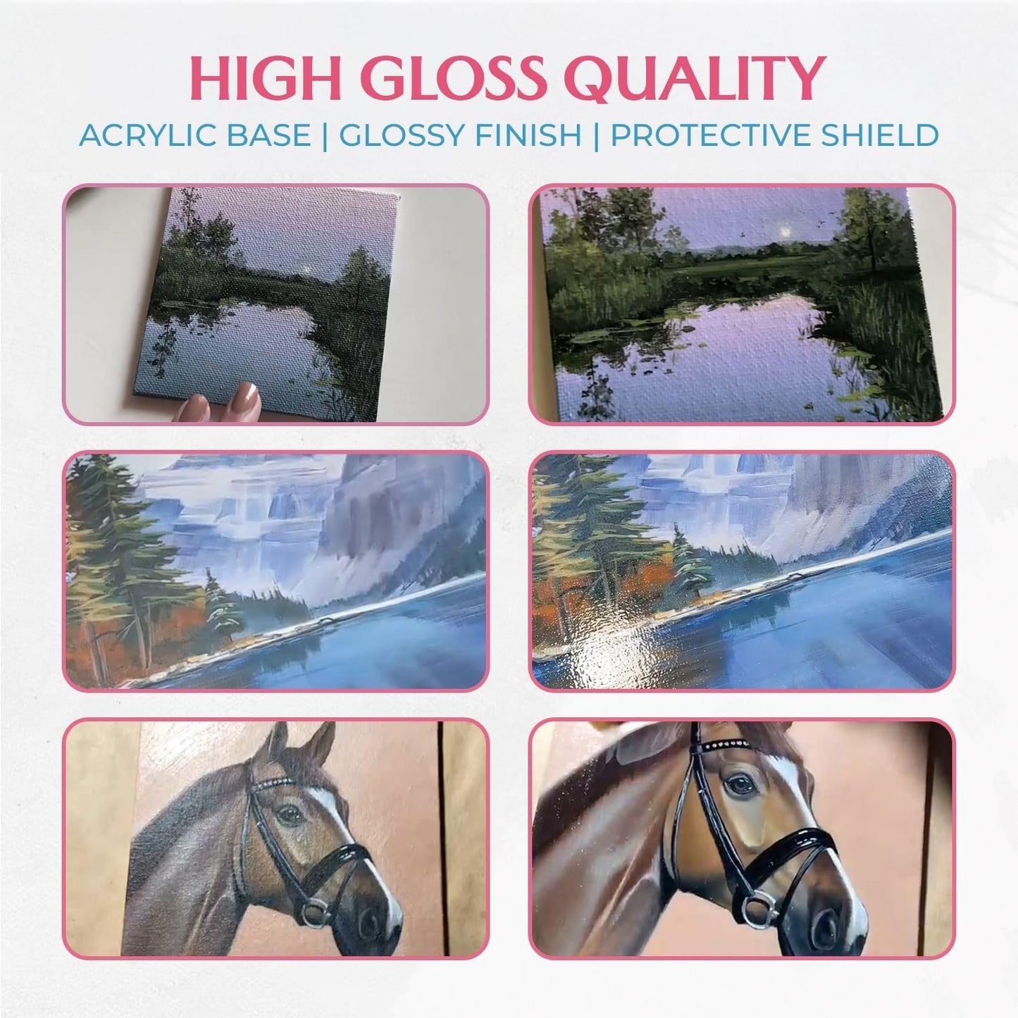 GRANOTONE Acrylic Artist's Varnish | High Gloss Finish | Non-Yellowing | Non-Toxic | Anti-Crazing | for Pro Artists, Hobby Painters & Kids | Made in India | 200 ML (6.76 fl oz)