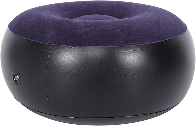 ANGGREK Inflatable Ottoman,Blow Up,Portable Outdoor Camping Chair Inflatable Flocking Stool Footrest for Home Office Travel
