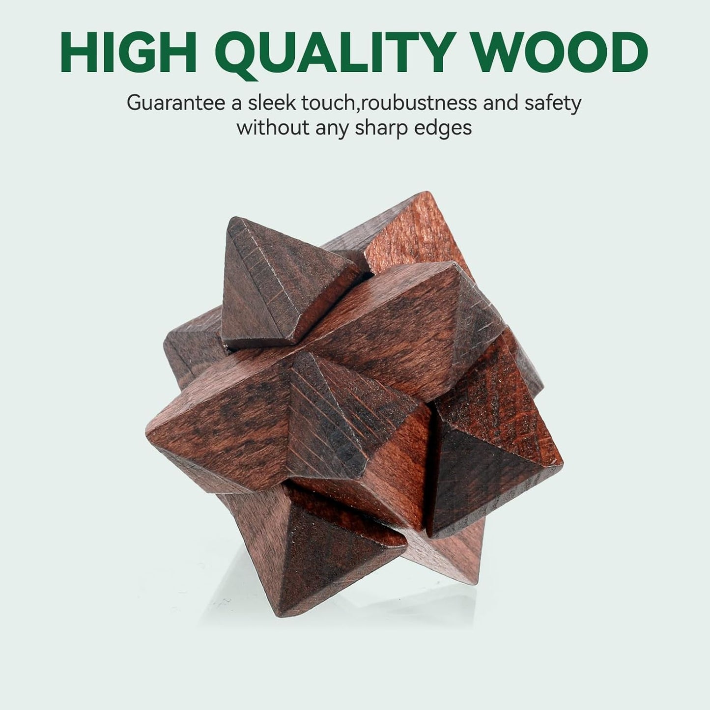 13 Pcs Brain Teaser Puzzles for Adults Teens - Metal Puzzles 3D Puzzle Game Toys for Adults Teens - Wooden Unlock Interlocking Puzzle Adult IQ Education Smart Toys