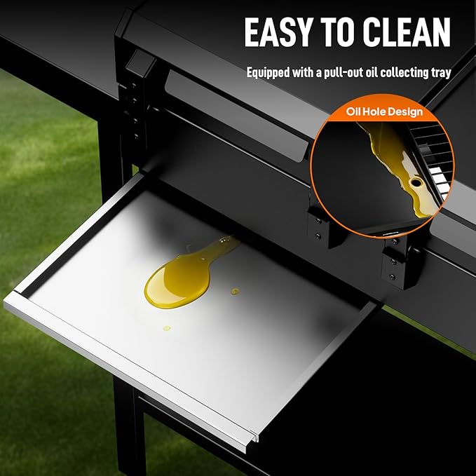 Bonnlo 2 in 1 Propane Flat Top Grill and Griddle Combo with Lid, Powerful 40,000 BTU Grills with Side Shelves & Integrated Ignition, 4 Burners Grill with Movable Wheels for Outdoor BBQ Camping Use
